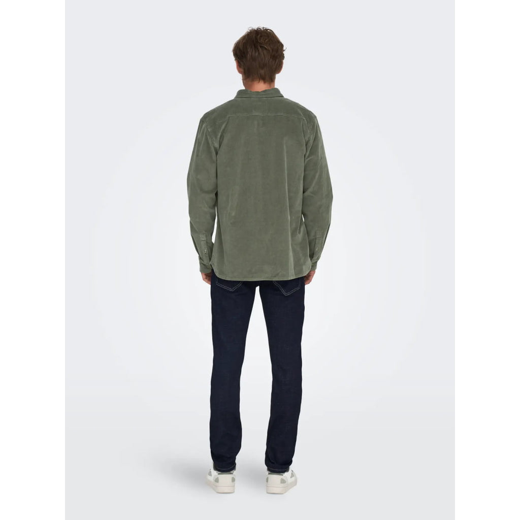 Chemise Only & Sons Onsmichael 18W Reg Cord Stretch Castor