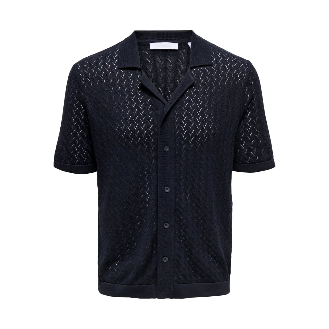 Chemise Only & Sons ONSSANTO REG Resort Knit Dark Sapphire