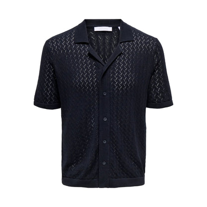 Chemise Only & Sons ONSSANTO REG Resort Knit Dark Sapphire