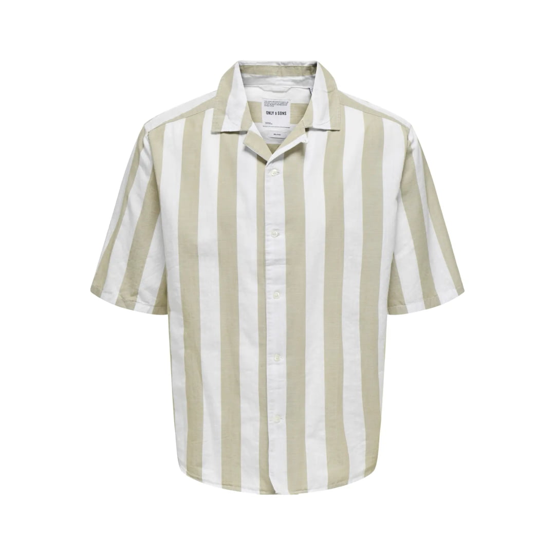 Chemise Only & sons ONSTES RLX Slub Stripe Chinchilla
