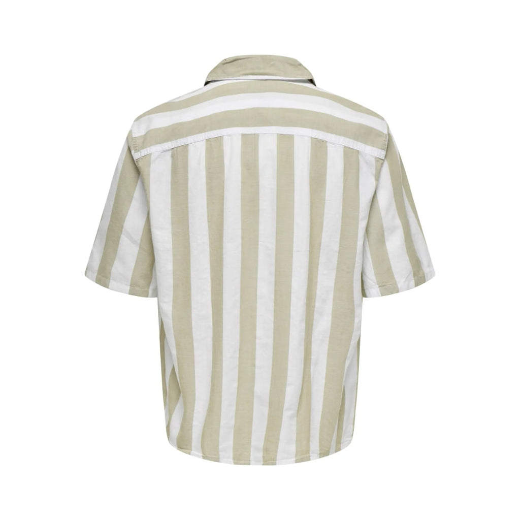 Chemise Only & sons ONSTES RLX Slub Stripe Chinchilla
