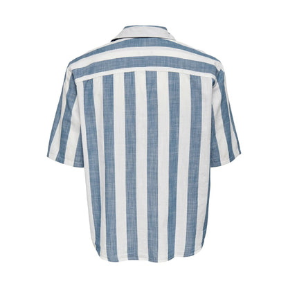Chemise Only & sons ONSTES RLX Slub Stripe Vintage Indigo