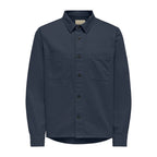 Chemise Only & Sons Onstimes 0348 Reg Overshirt Blue Nights