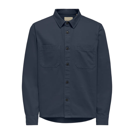 Chemise Only & Sons Onstimes 0348 Reg Overshirt Blue Nights