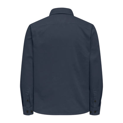 Chemise Only & Sons Onstimes 0348 Reg Overshirt Blue Nights