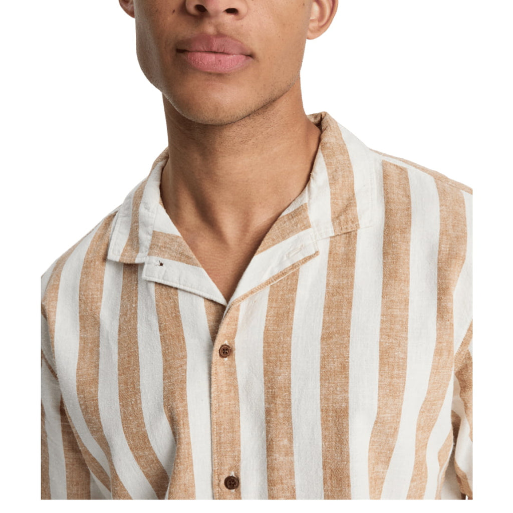 Chemise Quiksilver Sunset Song SS Burnt Russet Stripes - Ss