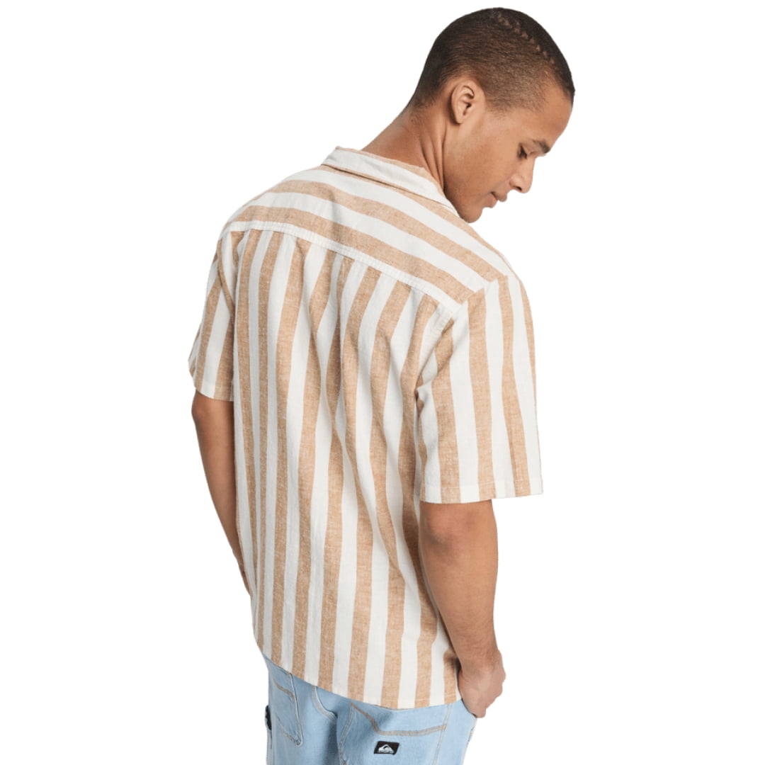 Chemise Quiksilver Sunset Song SS Burnt Russet Stripes - Ss