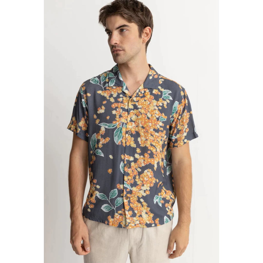 Chemise Rhythm Isle Floral Cuban SS Dark Navy - Raya