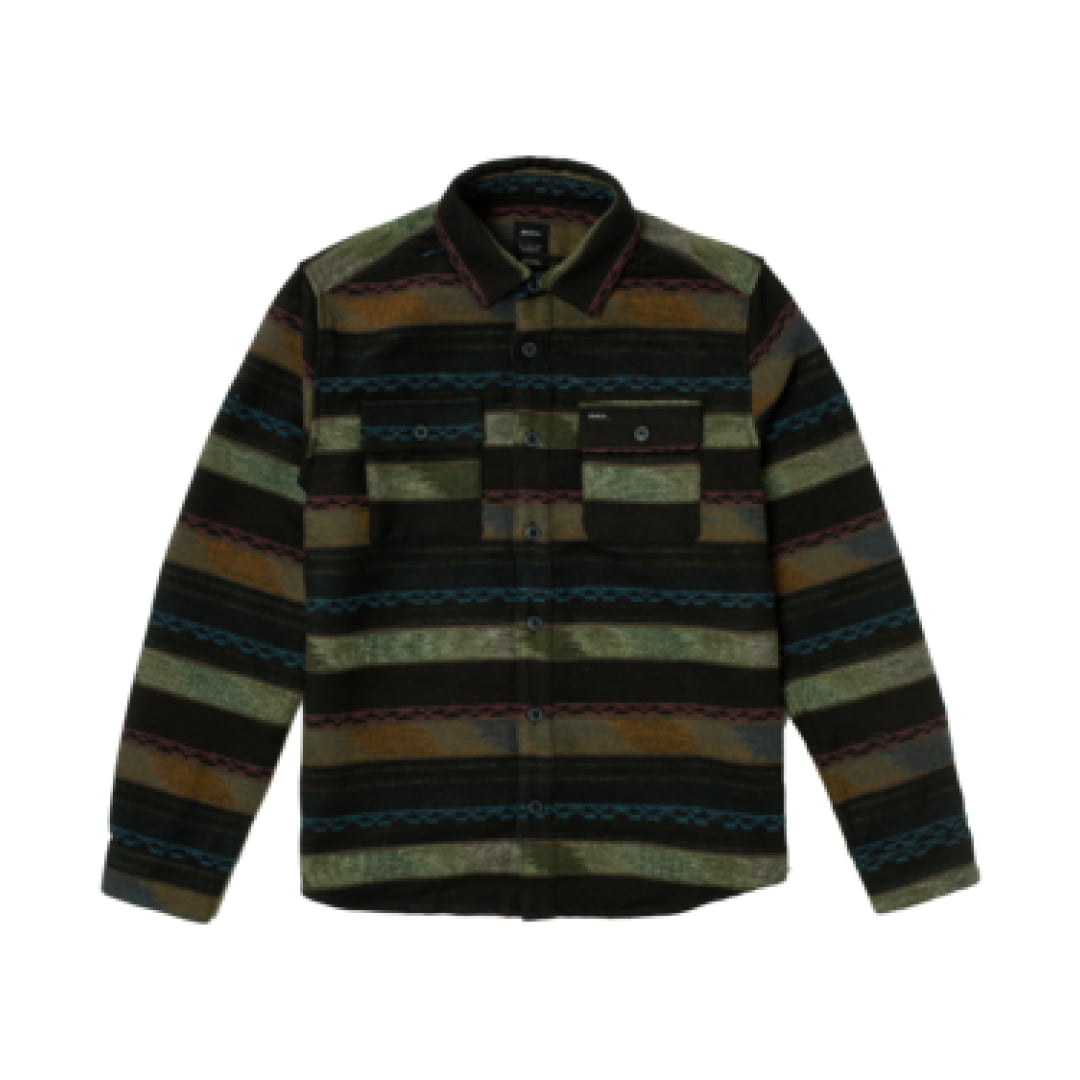 Chemise RVCA Blanket LS Red Earth - Veste Polaire Rvca Ls