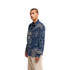 Chemise RVCA Dalas Patchwork Cord LS Dark Denim