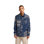 Chemise RVCA Dalas Patchwork Cord LS Dark Denim