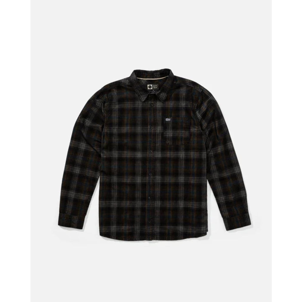 Chemise Salty Crew Caster LS Cord Black Ls Insidshop.com