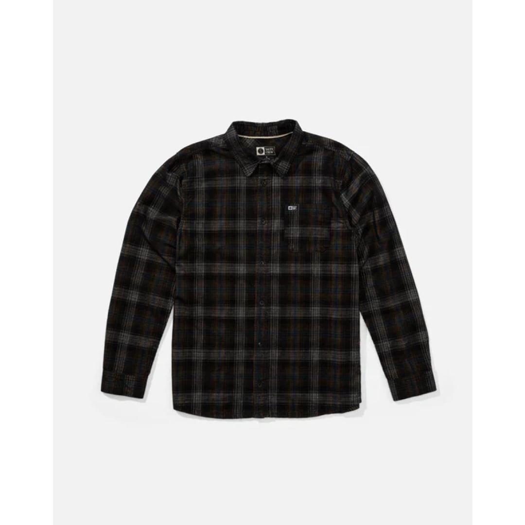 Chemise Salty Crew Caster LS Cord Black Ls Insidshop.com