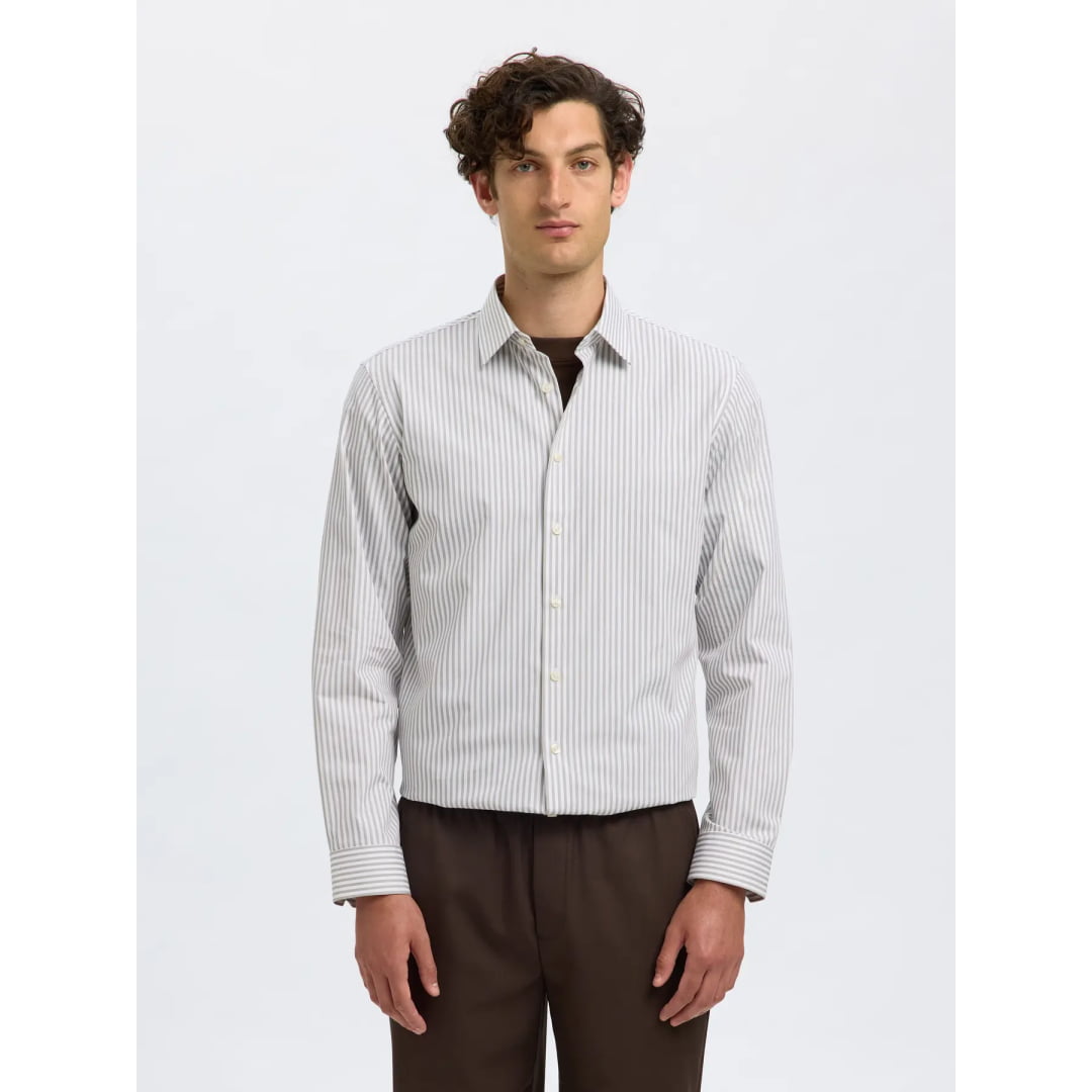 Chemise Selected SLHSLIM Performance Bright White Morel