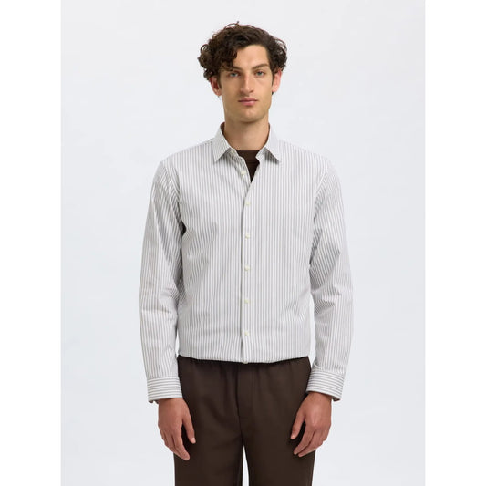 Chemise Selected SLHSLIM Performance Bright White Morel