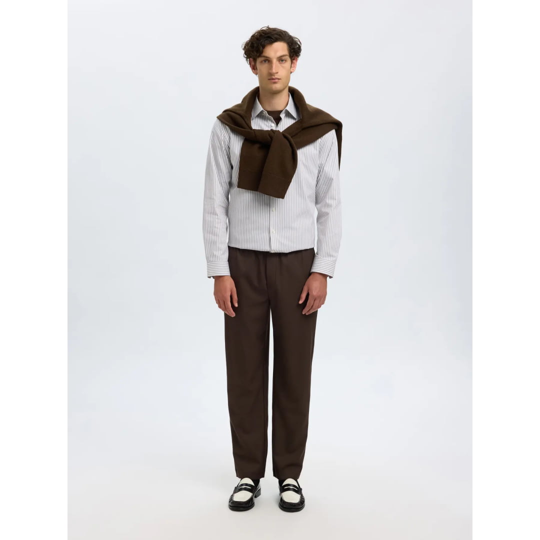 Chemise Selected SLHSLIM Performance Bright White Morel