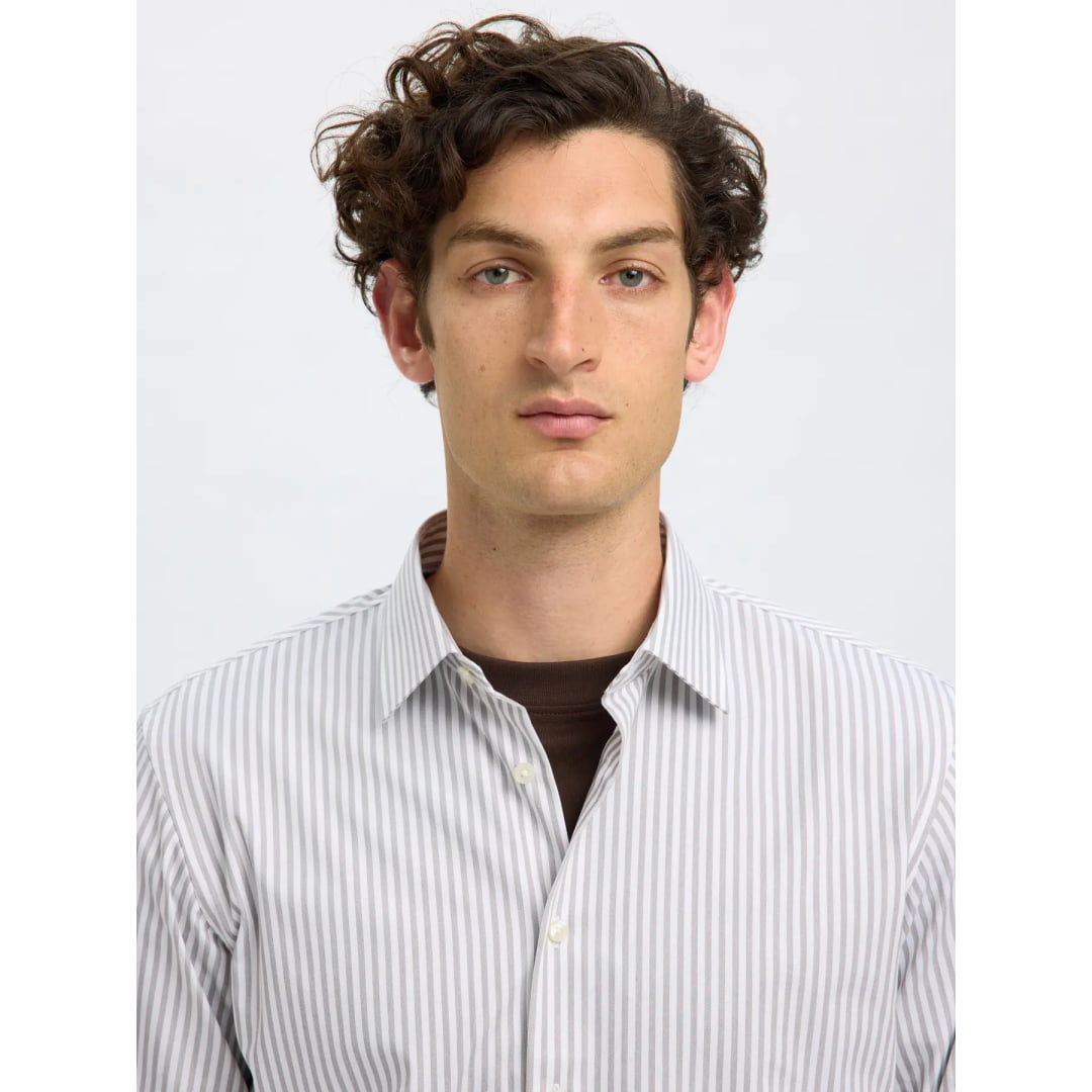 Chemise Selected SLHSLIM Performance Bright White Morel