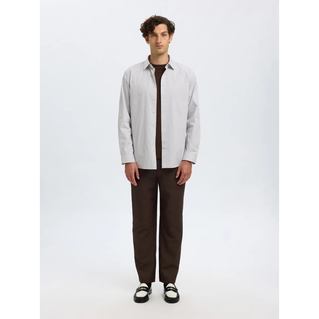 Chemise Selected SLHSLIM Performance Bright White Morel