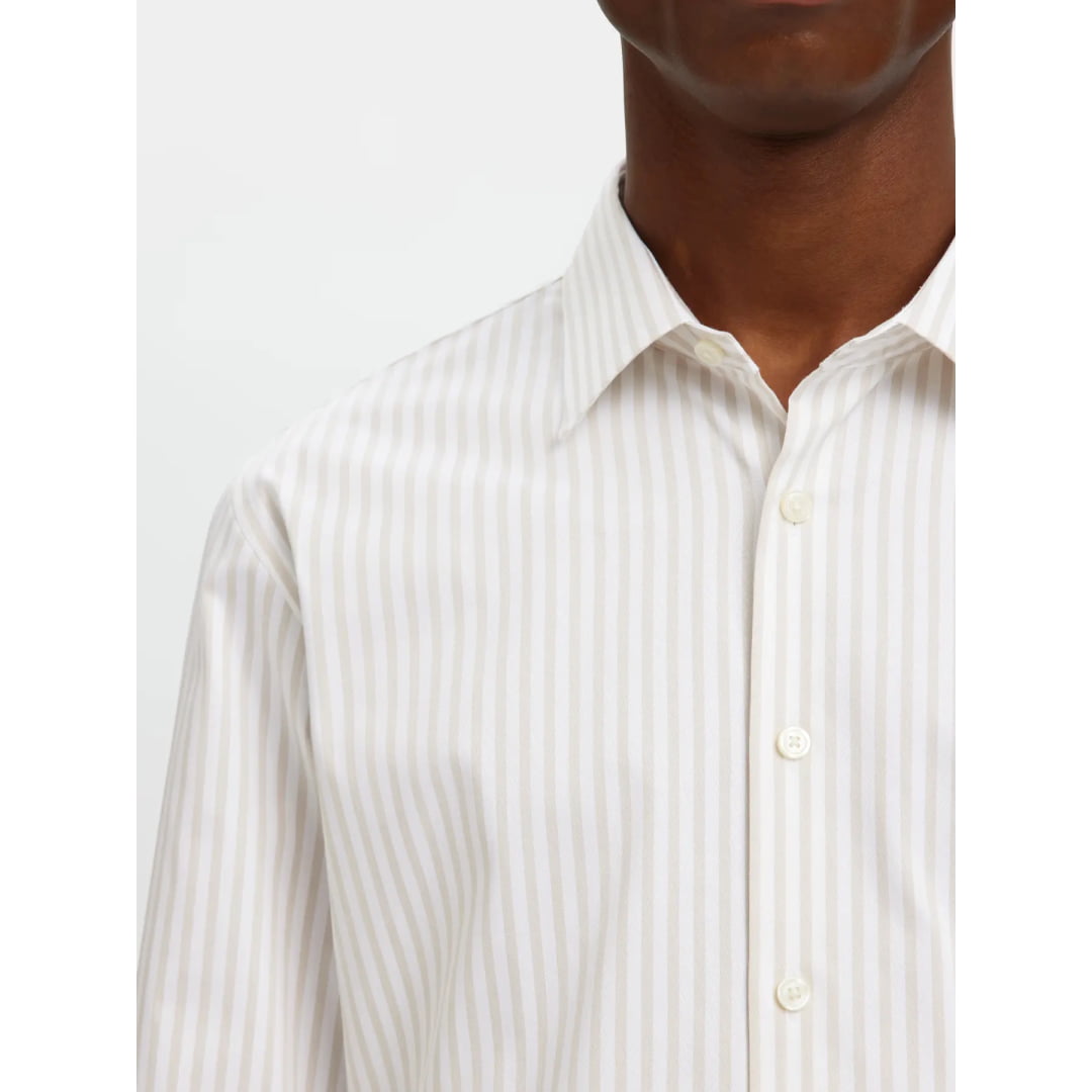Chemise Selected SLHSLIMFILIP Performance Sand Stripes