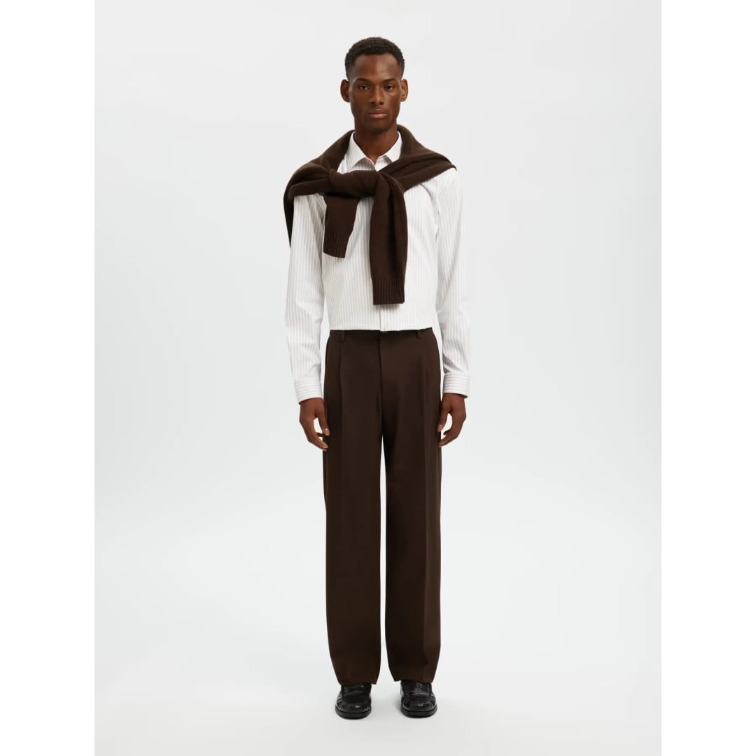 Chemise Selected SLHSLIMFILIP Performance Sand Stripes