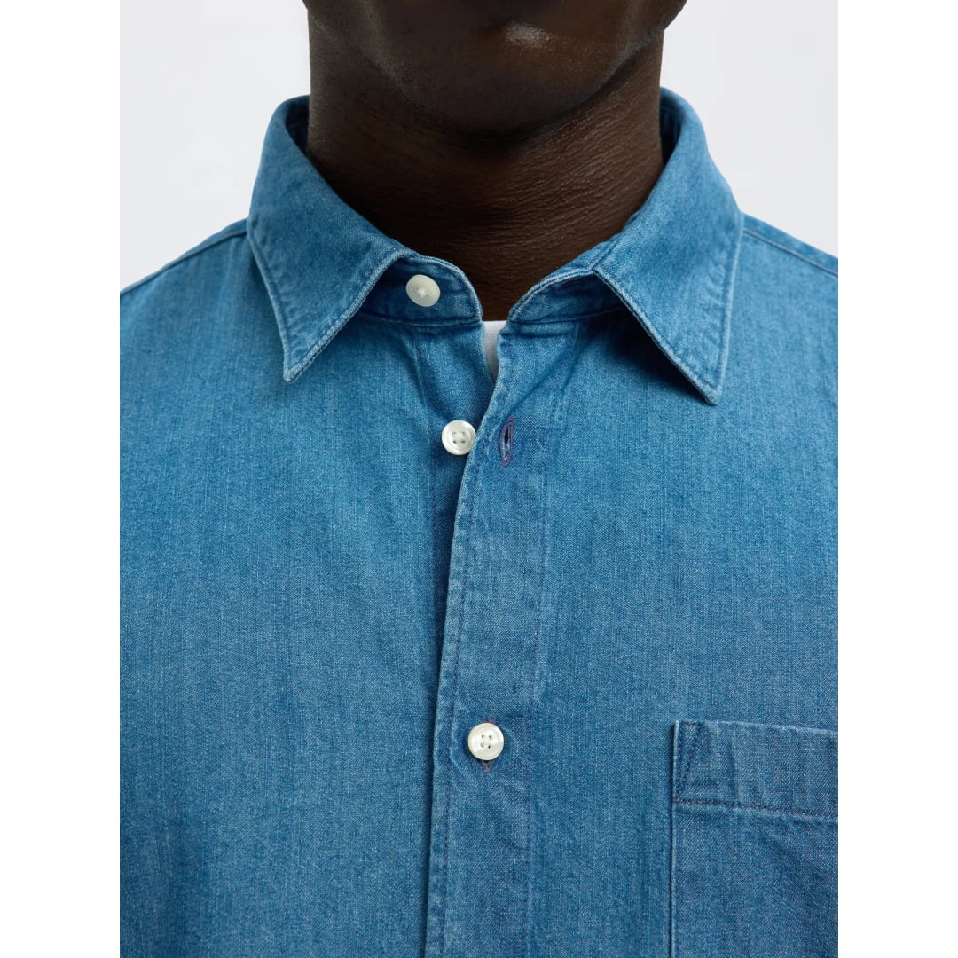 Chemise Selected SLMREGCLAUS Denim LS Medium Blue