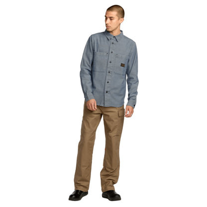 Chemise Volcom Levelstone LS Blue Wash Ls Insidshop.com