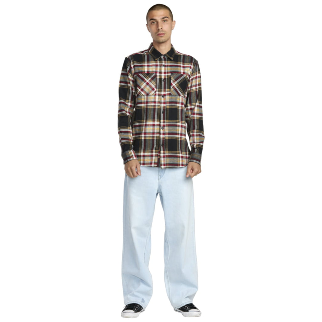Chemise Volcom Netastone Flannel Antique Black Insidshop.com