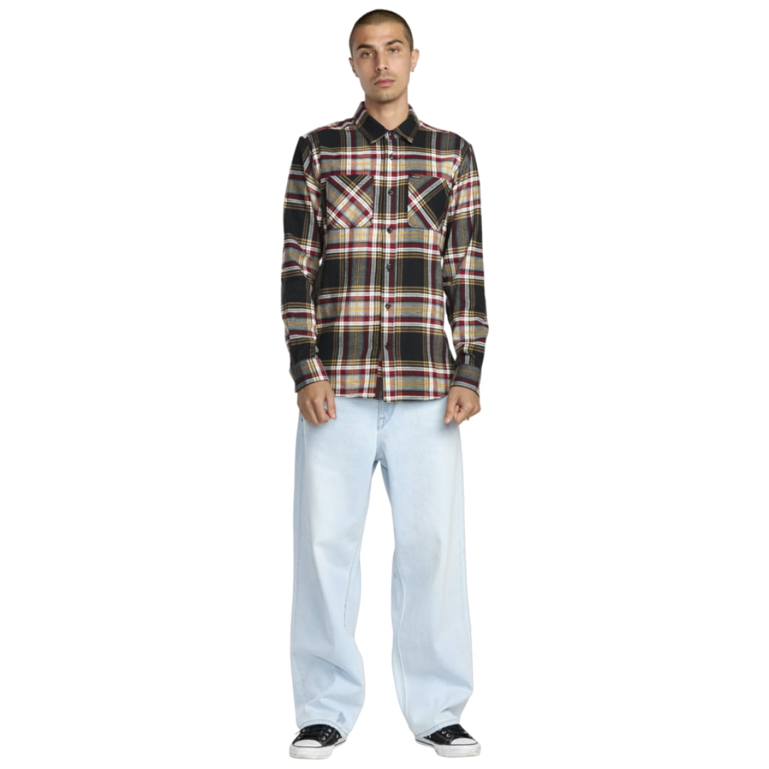 Chemise Volcom Netastone Flannel Antique Black Insidshop.com
