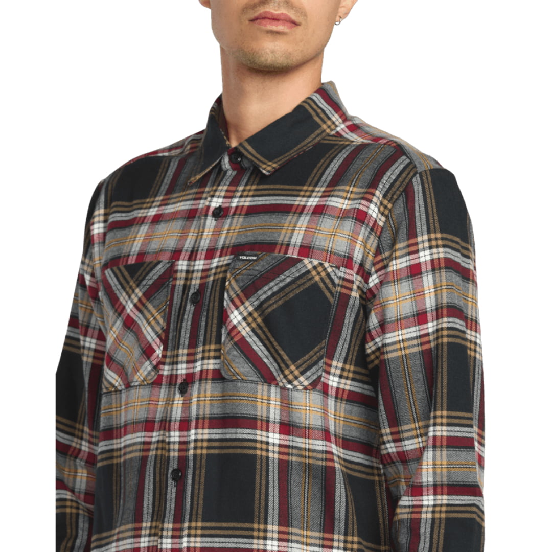 Chemise Volcom Netastone Flannel Antique Black Insidshop.com