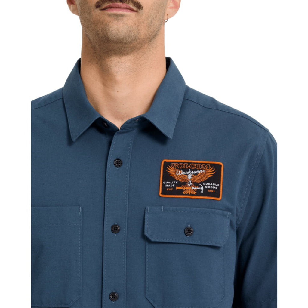 Chemise Volcom Slab City SS Midnight Blue - Ss