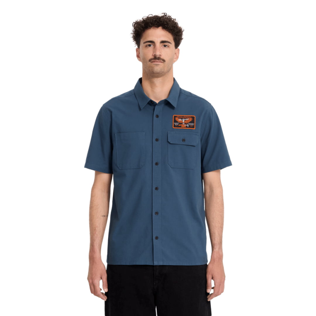 Chemise Volcom Slab City SS Midnight Blue - Ss