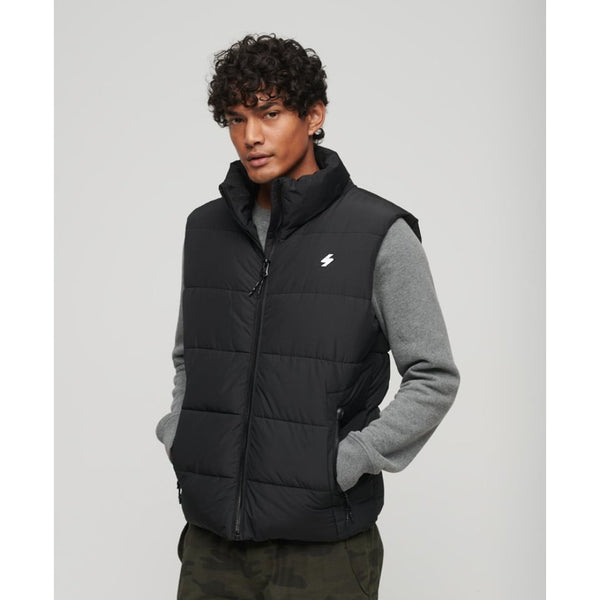 DOUDOUNE SM SUPERDRY SPORTS PUFFER NOIR - Doudoune Sm