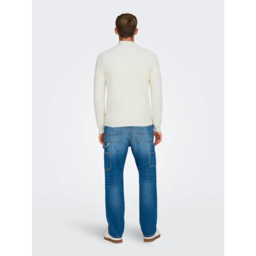 Gilet Zip Only & Sons Onstegan Wool Cloud Dancer - Reg Rosin