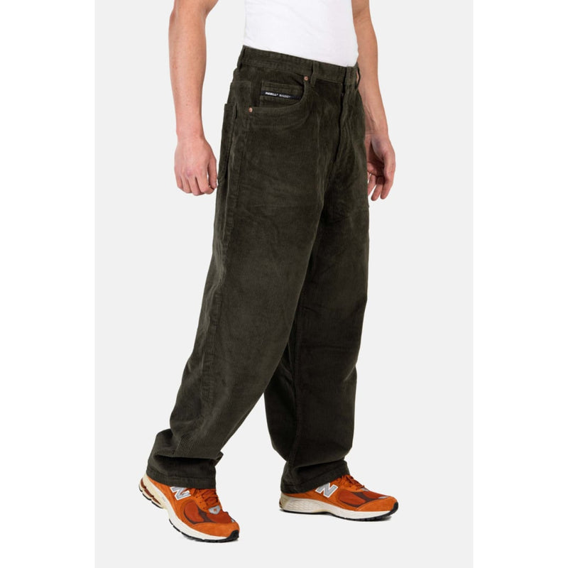 Jeans Baggy Reell 1108 Dark Green Cord - Insidshop.com