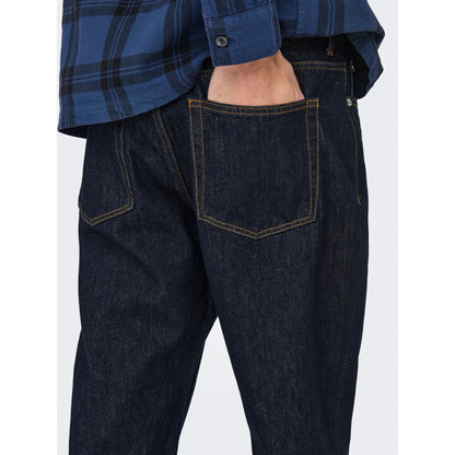 Jeans Only & Sons Onsedge Straight Rinse 4942 Tai Dark Blue