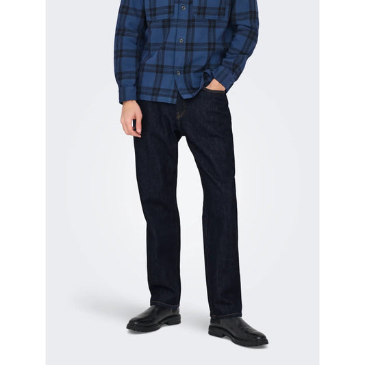 Jeans Only & Sons Onsedge Straight Rinse 4942 Tai Dark Blue