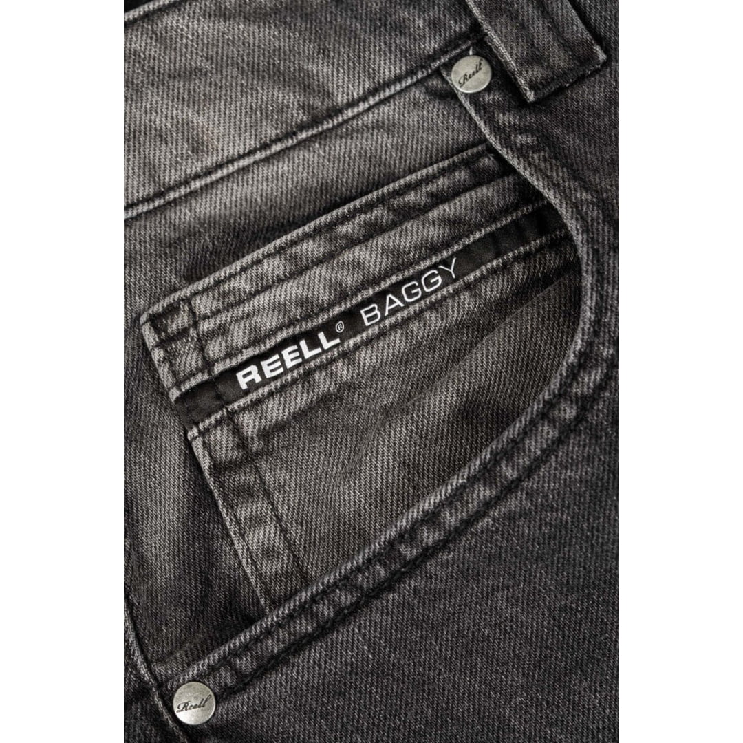 Jeans Reell Giant Baggy Black Grey Wash - Light Blue Stone