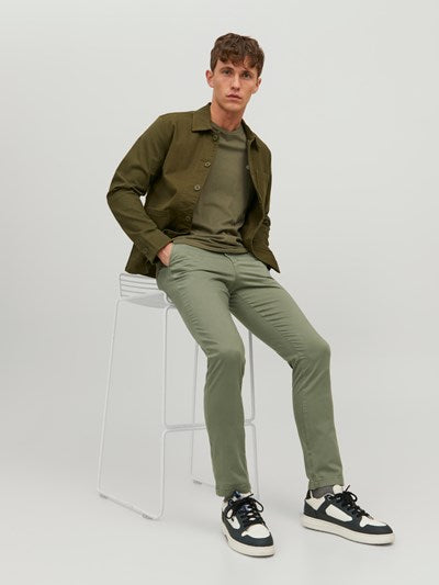 Pantalon Chino Jack & Jones JPSTMARCO BOWIE Vert Olive