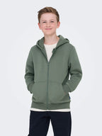 Sweat à Capuche Only & Sons OSJCERES ZIP THR Castor Gray