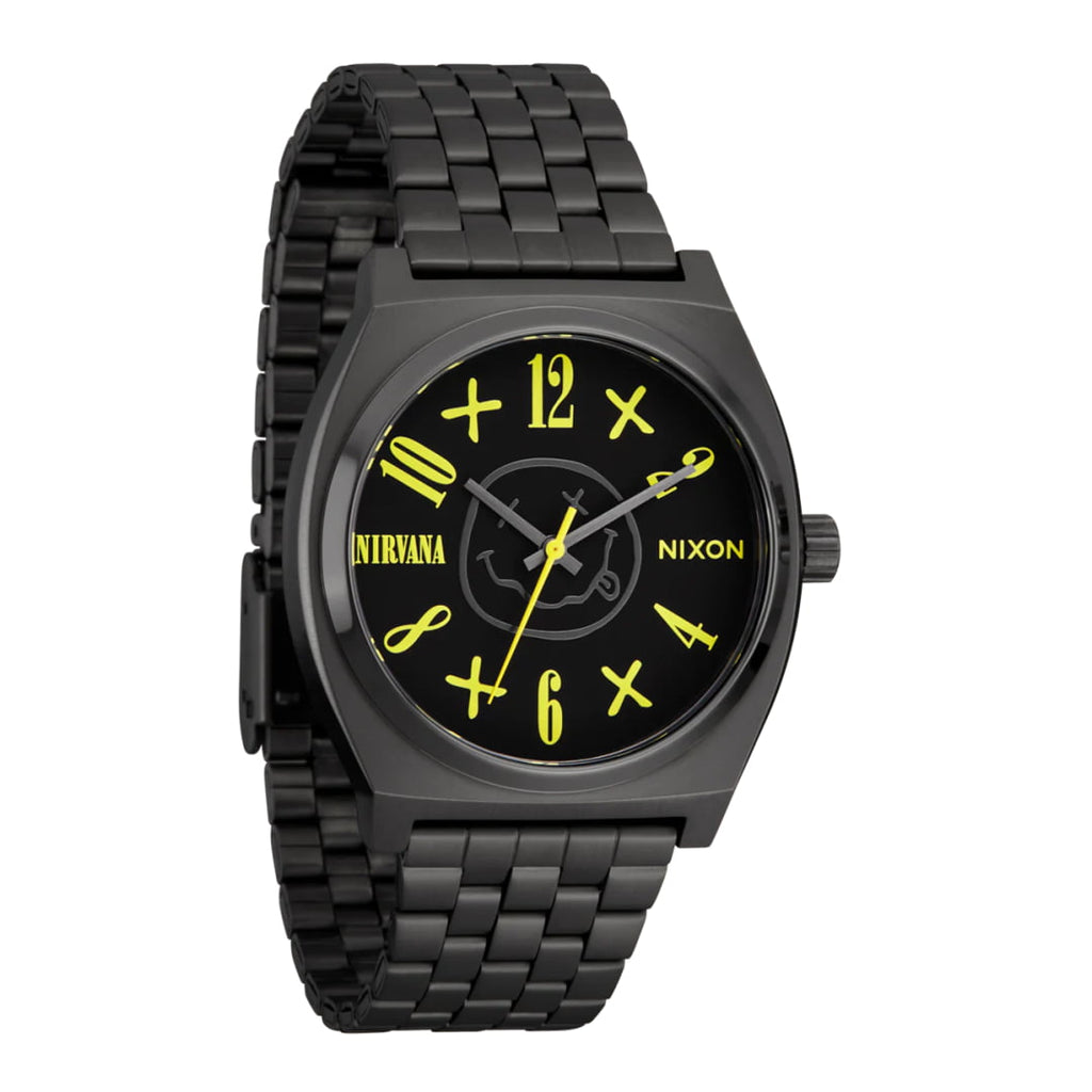 Montre Nixon Nirvana Time Teller Black Smiley Face - Unique