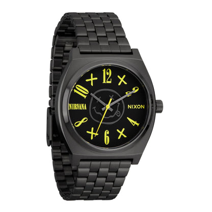 Montre Nixon Nirvana Time Teller Black Smiley Face - Unique