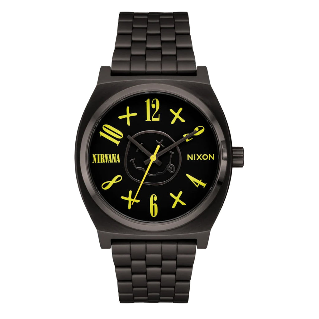 Montre Nixon Nirvana Time Teller Black Smiley Face - Unique