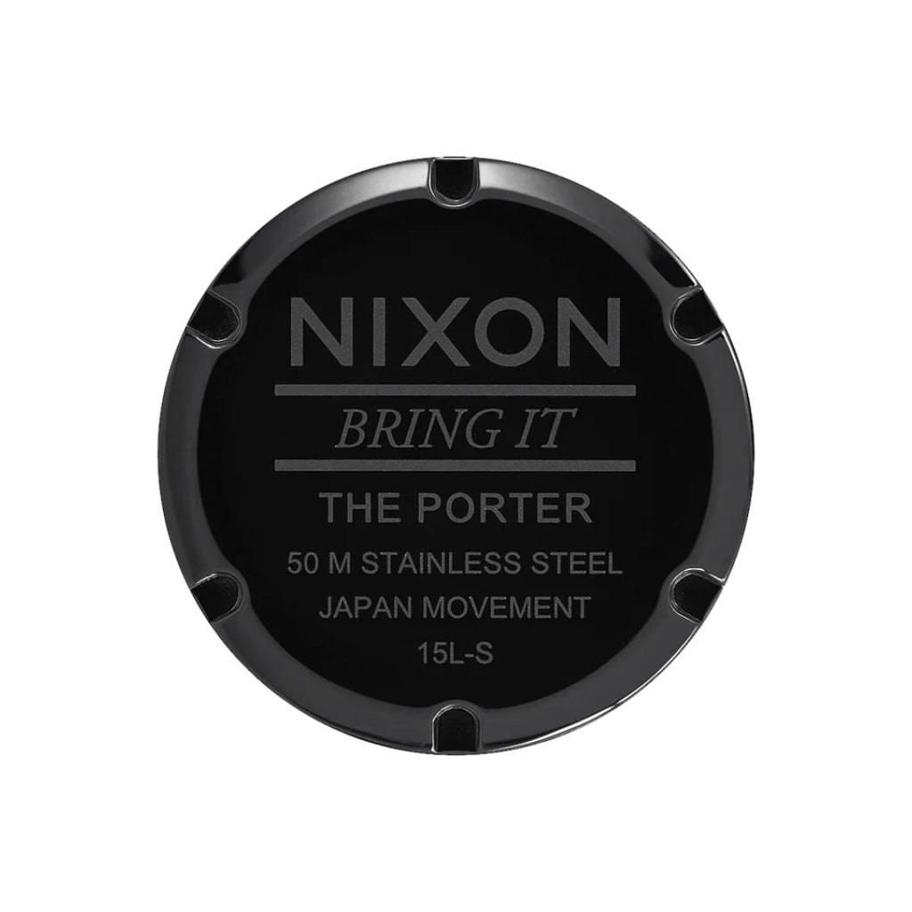 Montre Nixon Porter Leather All Black Gold - Insidshop.com