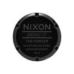 Montre Nixon Porter Leather All Black Gold - Insidshop.com