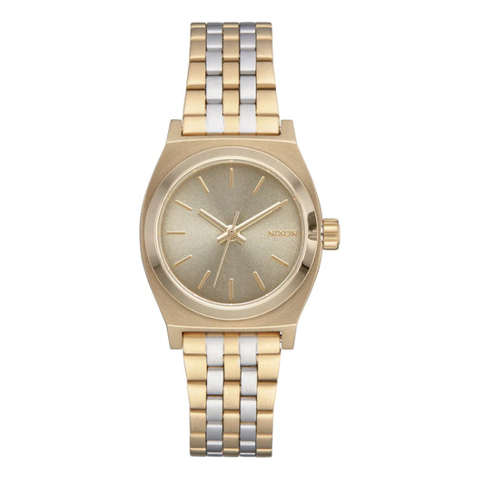 Montre Nixon Small Time Teller Light Gold Silver Vintage