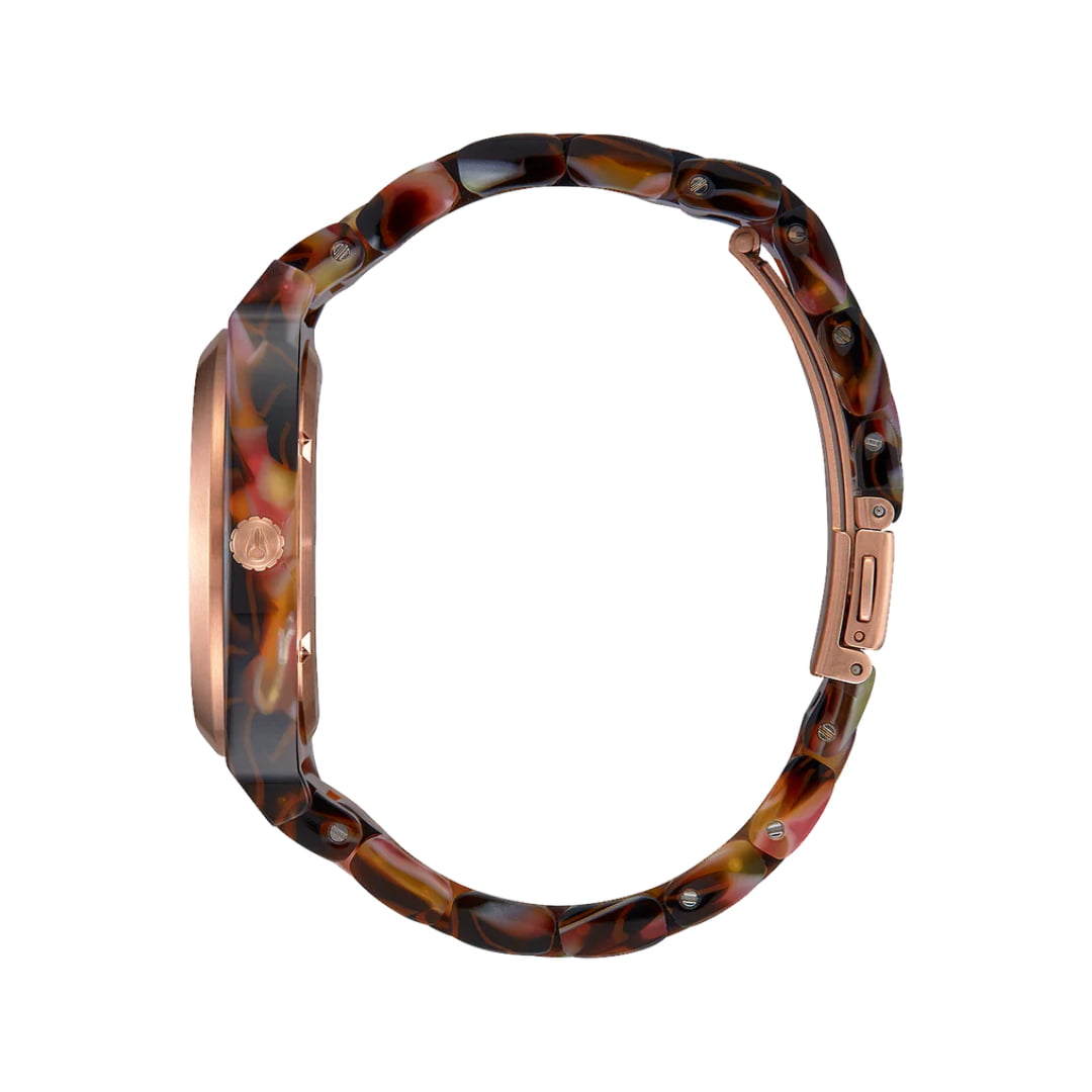 Montre Nixon Time Teller Acetate Rose Gold Pink Tortoise