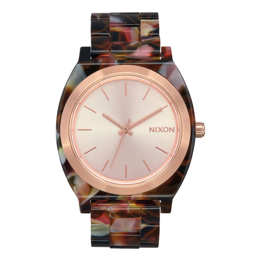 Montre Nixon Time Teller Acetate Rose Gold Pink Tortoise