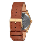 Montre Nixon Time Teller Leather Dorée White Sunray - Unique