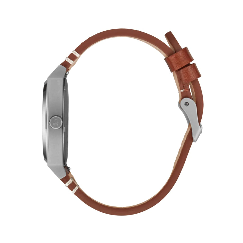 Montre Nixon Time Teller Leather Light Gunmetal Basalt