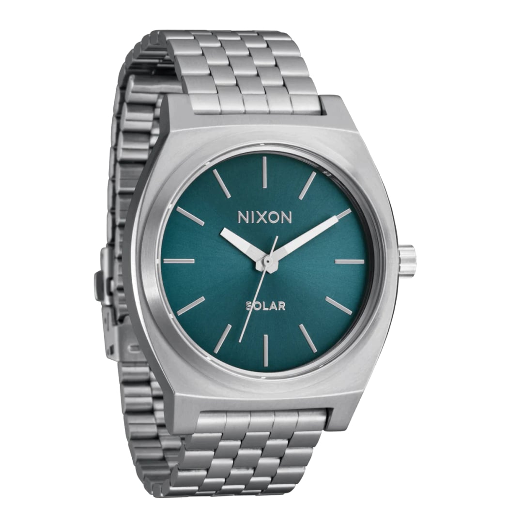 Montre Nixon Time Teller Solar Argent Dusty Blue Sunray -